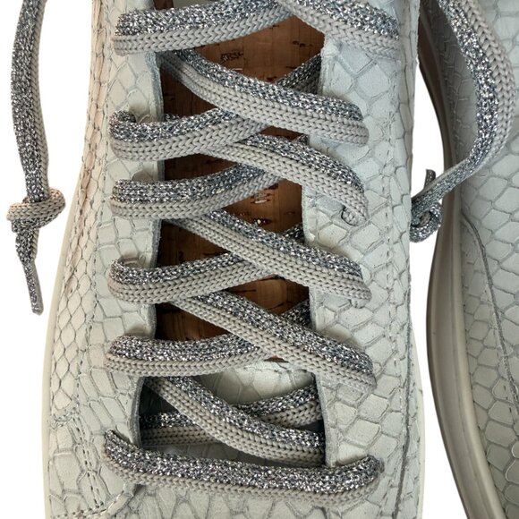 P448 John low top sneaker in margot with lace-up style glittery laces women's 40 - Picture 8 of 14